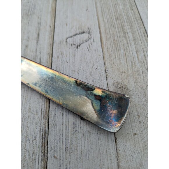 3 Three Crown Silversmiths Salad Serving Fork Silver Plate 12 1/4" - Picture 4 of 6